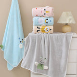 ANIMAL KINGDOM EMBROIDERED CORAL FLEECE TOWEL_CWMM2323