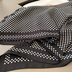 Elegant Polka Dot Herringbone Cotton Neck Scarf_Cwasc03432