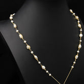 HIGH END ALL MATCH NATURAL PEARL SWEATER NECKLACE_CWAJE3893