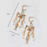 OCEAN SERIES STARFISH CONCH PEARL EARRINGS_CWAJE5121