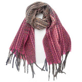 GRADIENT FRINGE SCARF FALL WINTER JACQUARD WRAP_CWASC0874