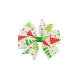 CHRISTMAS SNOWMAN BELL BOW HAIR CLIP FOR GIRLS_CWAHA6684