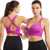 NEW ADJUSTABLE ZIPPER SPORTS YOGA BRA_CWMU0290