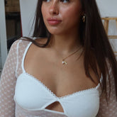 NATURAL FRESHWATER PEARL HEART NECKLACE_CWMM5313