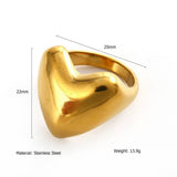 Trendy 18K Gold Plated Steel Statement Ring_Cwmm8937
