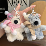 CUTE CREATIVE WOOL BEAR CAR KEYCHAIN BAG PENDANT_CWMM2548