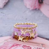 BOHEMIAN CRYSTAL BUTTERFLY ELASTIC BRACELET_CWASC0695