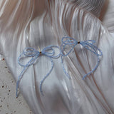 SWEET BOW BEADED TASSEL EARRINGS_CWAJE1692