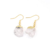 NATURAL CRYSTAL IRREGULAR ORIGINAL STONE EARRINGS_CWAJE1074