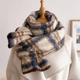 Vintage Tartan Wrap Scarf With Soft Texture_Cwasc2751