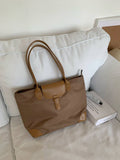 Single-Shoulder Commuting Nylon Fabric Tote Bag