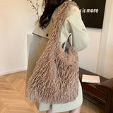 Winter Tassel Shoulder And Crossbody Plush Bag_Cwab4012