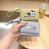 Cute Cartoon Cat Patch Trifold Short Wallet_Cwab06200