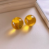 SWEET DOPAMINE COLORFUL JELLY ROUND EARRINGS_CWAJE2320