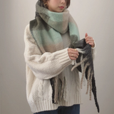 COLORFUL TARTAN SCARF COZY THICK WINTER WRAP_CWASC2693