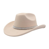 Western Fedora Hat Wool Denim Unisex Style_Cwah04363