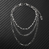 PERSONALIZED MULTI LAYERED DENIM METAL CHAIN_CWMM4887