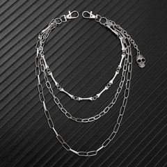 PERSONALIZED MULTI LAYERED DENIM METAL CHAIN_CWMM4887