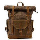 RETRO WATERPROOF CANVAS HIKING BACKPACK_CWAB5523