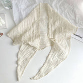 THIN FLORAL LACE TRIANGLE SCARF_CWASC0743