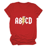 SUMMER NEW ARRIVAL PLUS SIZE TEE WITH LIGHTNING_CWTTS1476