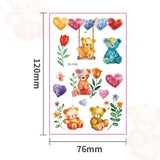 KIDS GLITTER TATTOO STICKERS BEAR BUTTERFLY STARS_CWMM8362