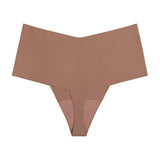 HIGH WAISTED LARGE SIZE SEAMLESS ICE SILK THONG_CWMU0079