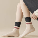 Double Knit Cotton Slouchy Crew Socks_Cwms03330