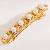 PEARL BOW SPRING HAIR CLIP SWEET ELEGANT_CWAHA6175