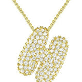 26 LETTERS NECKLACE COPPER ZIRCONIA PENDANT_CWMM5864