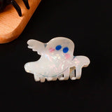Cwaha1613_Halloween White Ghost Cartoon Emoji Hair Claw Clip