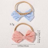 COTTON LINEN BOW HEADBAND SET FOR BABIES_CWAHA6742