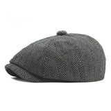 STRIPED ARTISTIC YOUTH RETRO FLAT CAP_CWAH1909