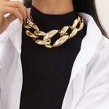HIP HOP PUNK THICK CHAIN HOLLOW NECKLACE_CWAJE1164
