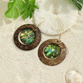 FASHION ABALONE STICKER COCONUT SHELL EARRINGS_CWMM4274