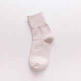 NEW SOLID COLOR HIGH CUFF WOMENS MID CALF SOCKS_CWMS1392