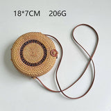 RATTAN WOVEN SMALL SQUAREBAG SHOULDER CROSSBODY BAG_CWMM4544