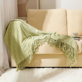 FRINGED SOFT AND WARM KNITTED BLANKET_CWMM0201