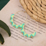 HIGH GRADE NATURAL STONE WOVEN COLORFUL EARRINGS_CWAJE3983
