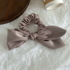 Satin Asymmetrical Bow Scrunchie Lazy Style_Cwaha07978