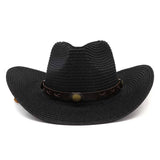 RETRO SUNSCREEN WESTERN COWBOY STRAW HAT_CWAH1242