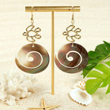 FASHIONABLE DESIGN NATURAL BLACK SHELL EARRINGS_CWMM4363