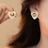 LOVE ROUND BEADS ELEGANT AND FASHIONABLE EARRINGS_CWAJE2360