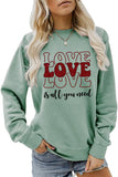 Valentine Day Love Print Pullover_Cwtstl0996