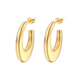 Women Simple Hypoaalergenic Thick Ring Earrings
