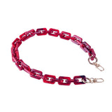 ACRYLIC SQUARE MULTI COLOR BAG CHAIN BAG STRAP_CWMM5093