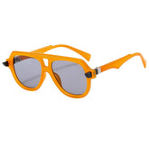 RETRO SPORTY DOUBLE BRIDGE COLORBLOCK SUNGLASSES_CWASG1197