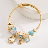 DIY STYLISH STAINLESS STEEL STAR MOON BRACELET_CWMM8579