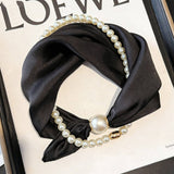 Ivory Pearl Magnetic Skinny Neck Scarf_Cwasc03933