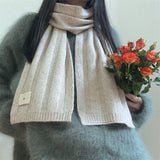 Knit Stripe Scarf Warm Fall/Winter Unisex Scarf_Cwasc0985